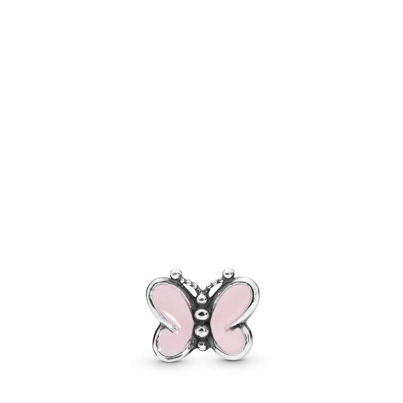 Pandora Pink Butterflies Petite Charm Europe - Sterling Silver/Enamel/Pink - 312490BWV